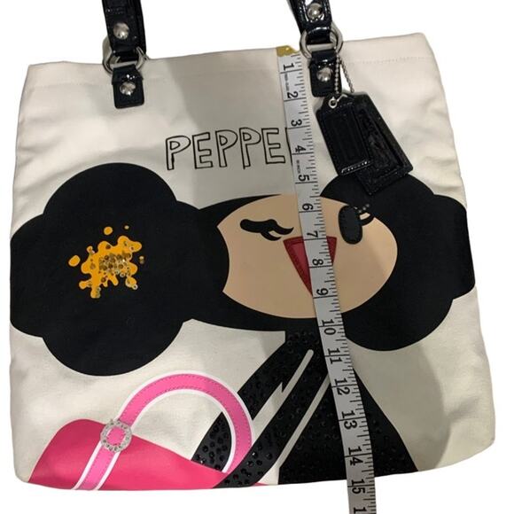 Coach Special Limited Edition Rare Poppy Pepper Slim Tote 2010 - Picture 10 of 11